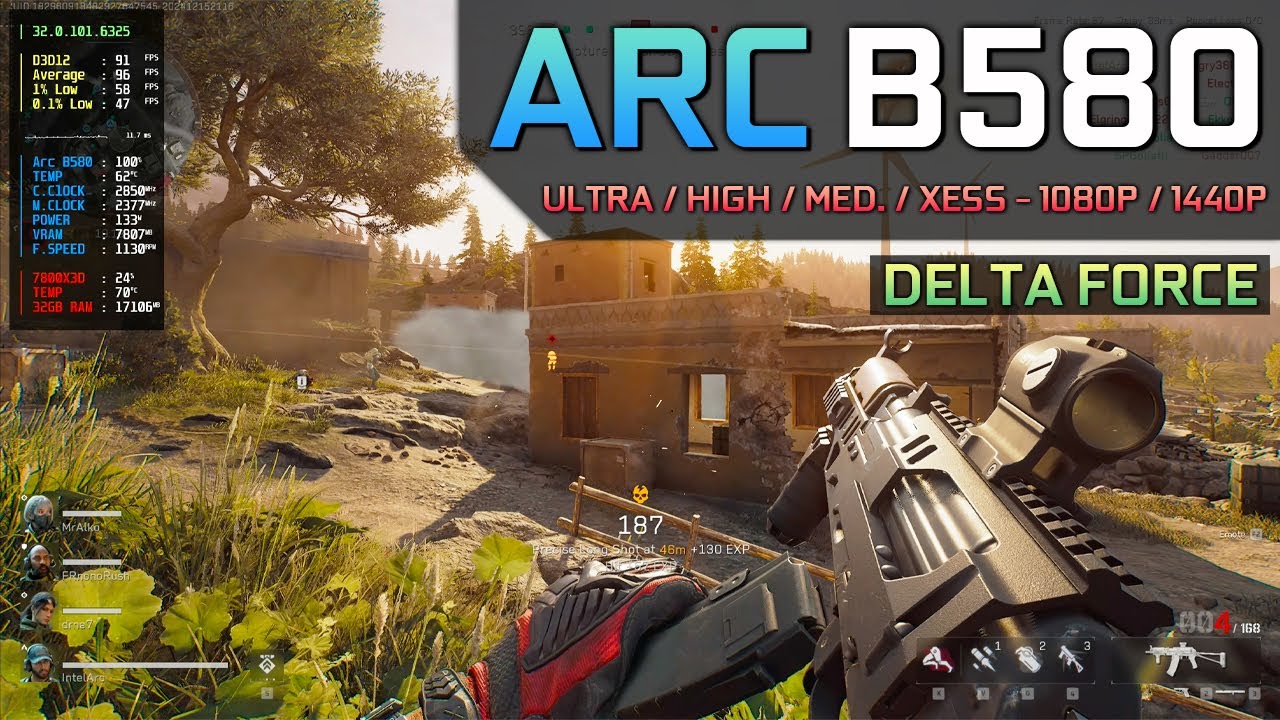Delta Force - Arc B580 | High Refresh Rate Experience - 1080p / 1440p