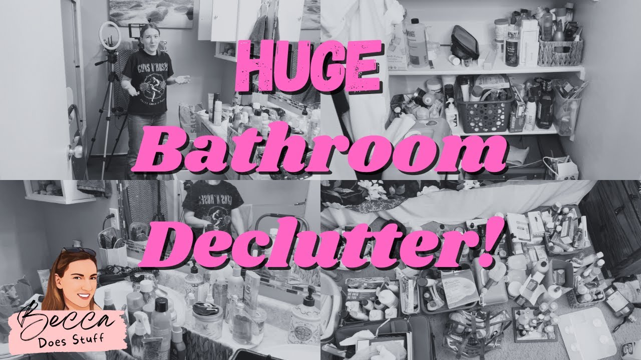 Declutter with me and my BFF | Major bathroom clean out!