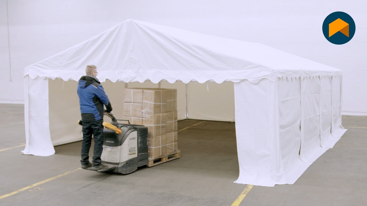 Skladový stan 6x8 – postup montáže (VARIO Premium) | Svět stanů