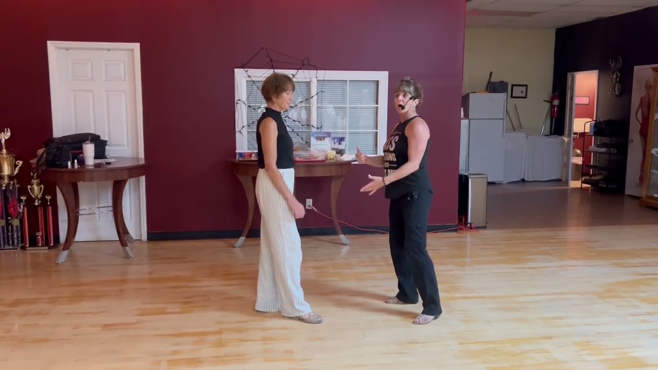 Beginner WCS starter step with compression and left side tuck
