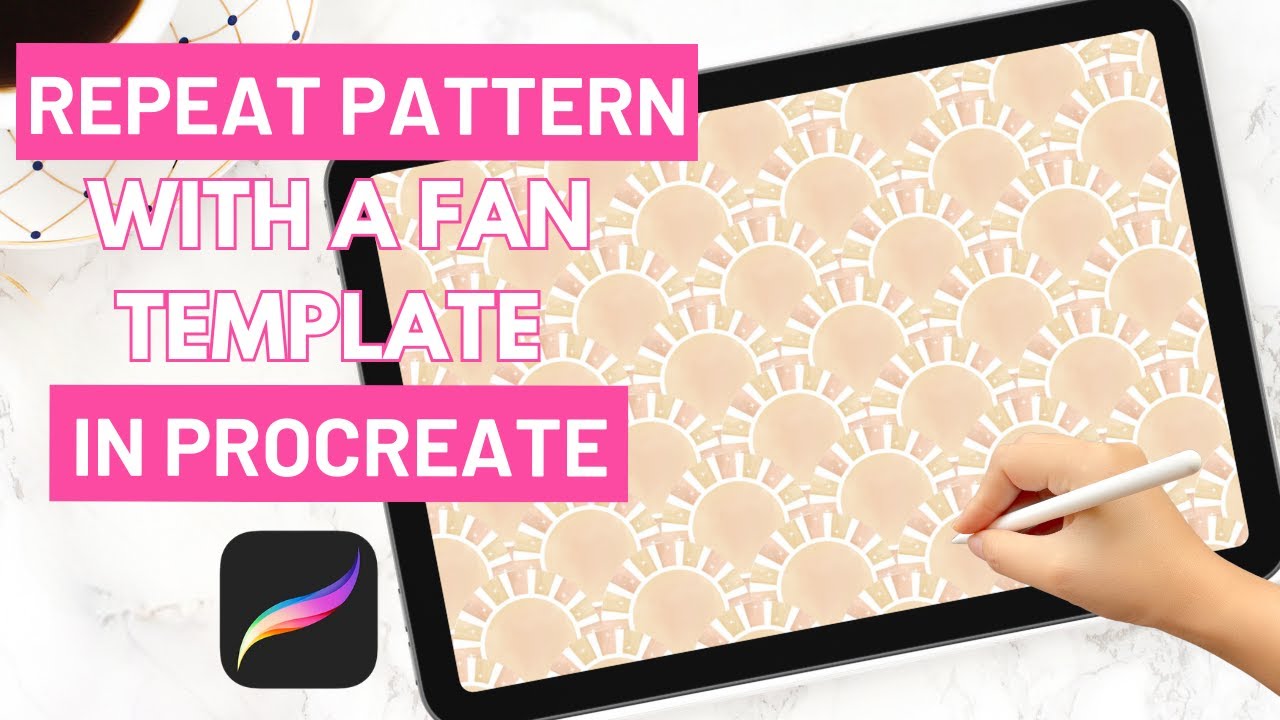 How to Create a Repeat Pattern in Procreate Using A Fan Template