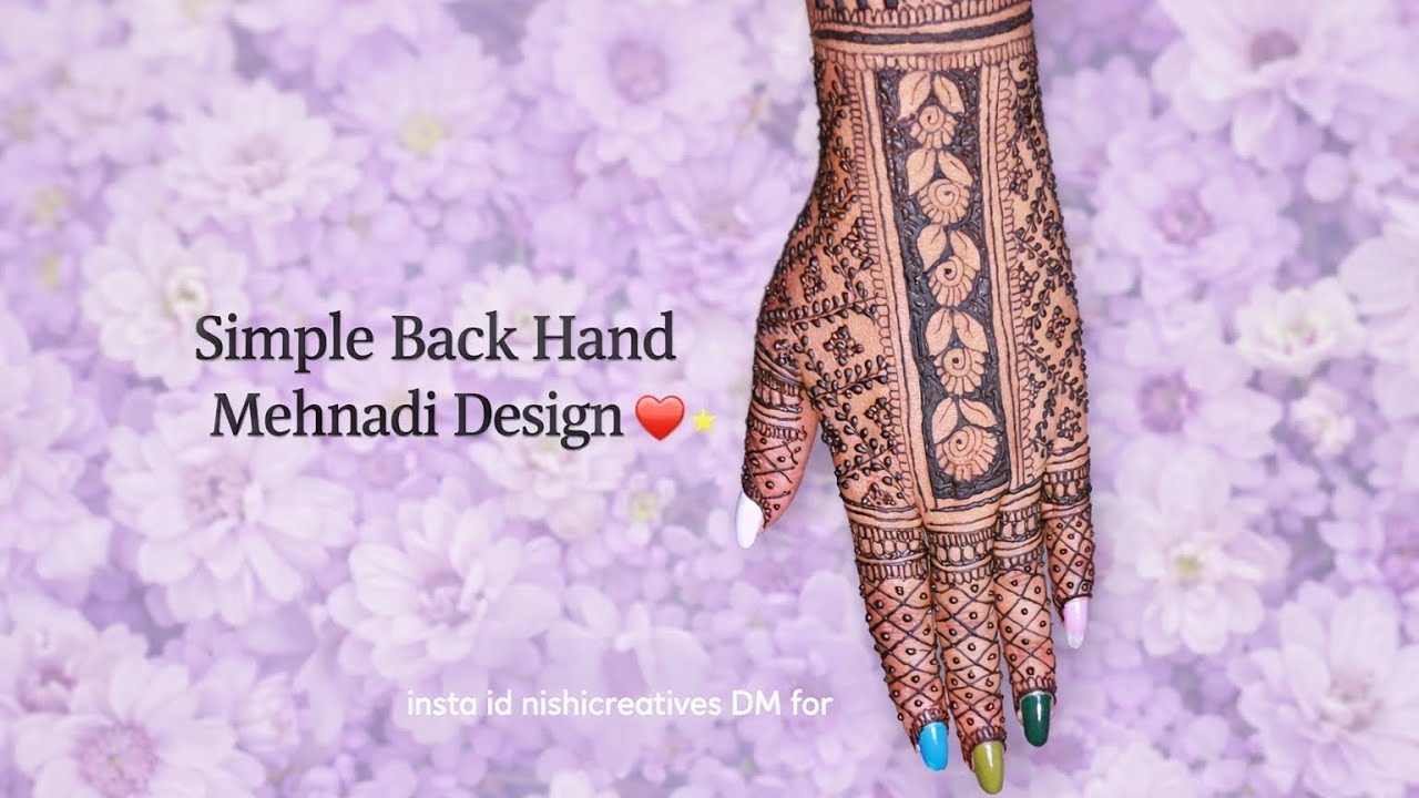 Simple Back Hand Mehndi Design ❤️💫 | Easy & Elegant Look #viral #mehndi #henna #mehndidesign 