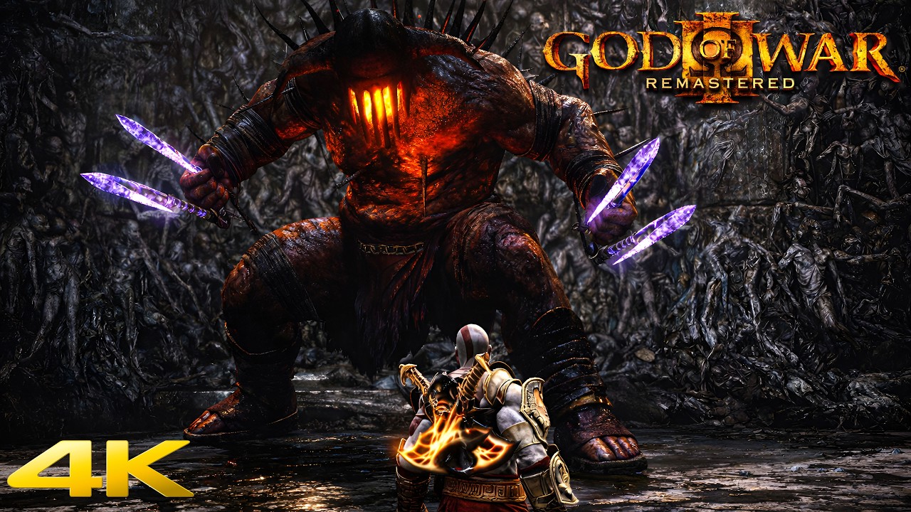 God of War 3 Remastered Kratos PS4 | Геймплей NG+ | 4K HDR 60 кадров в секунду