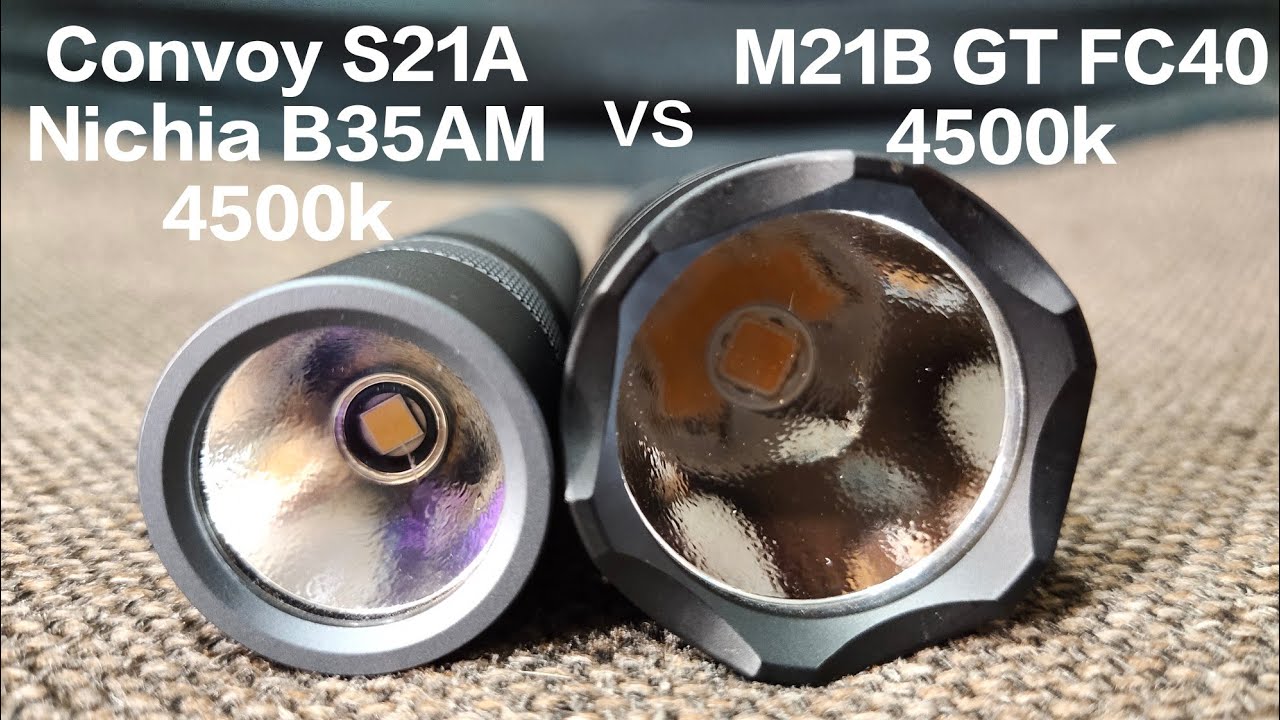 Convoy S21A Nichia B35AM 4500k vs Convoy M21B GT FC40 4500k