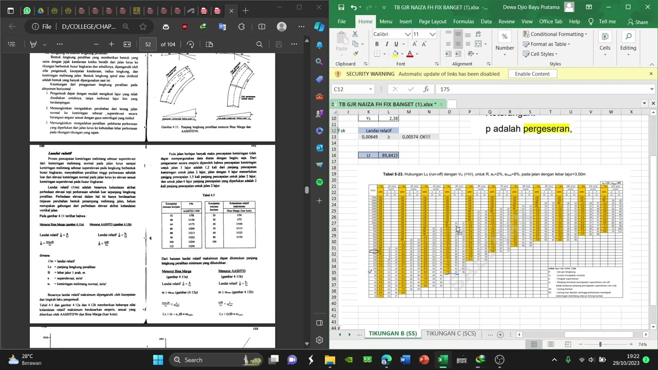 Perhitungan Alinyemen Horizontal