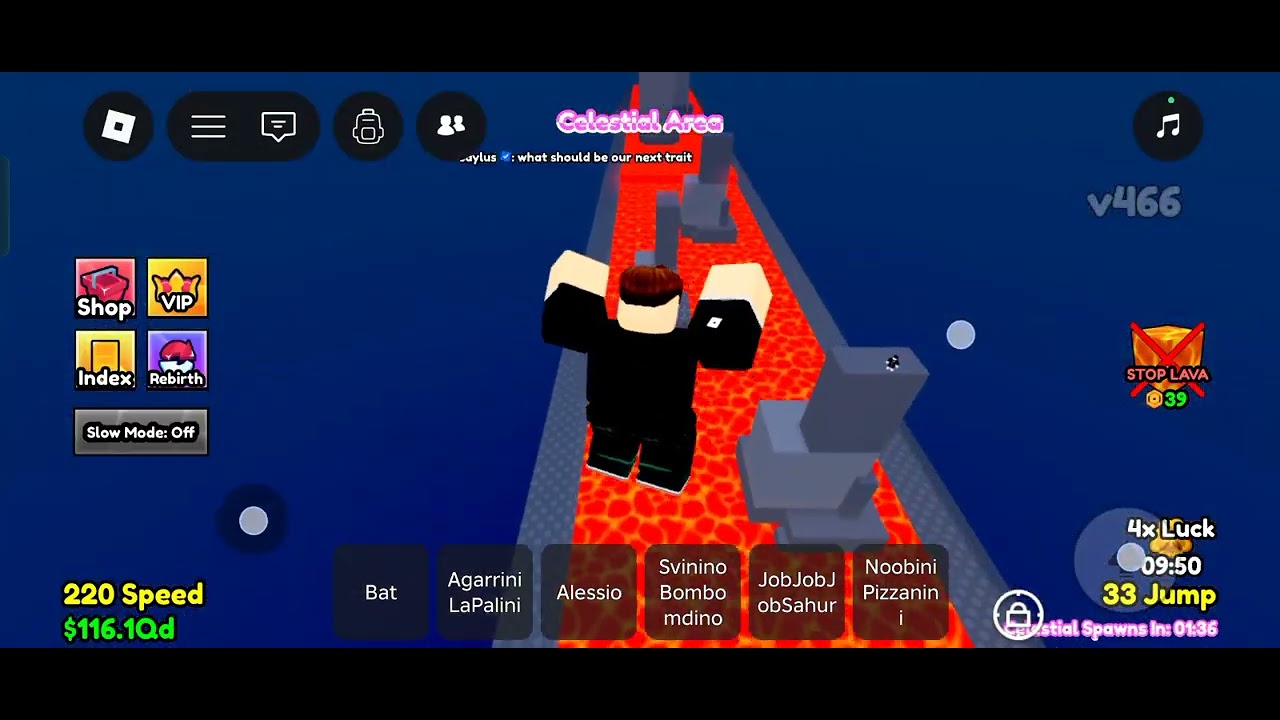 Playing Roblox survive lava for brainrots with canzybloxx 