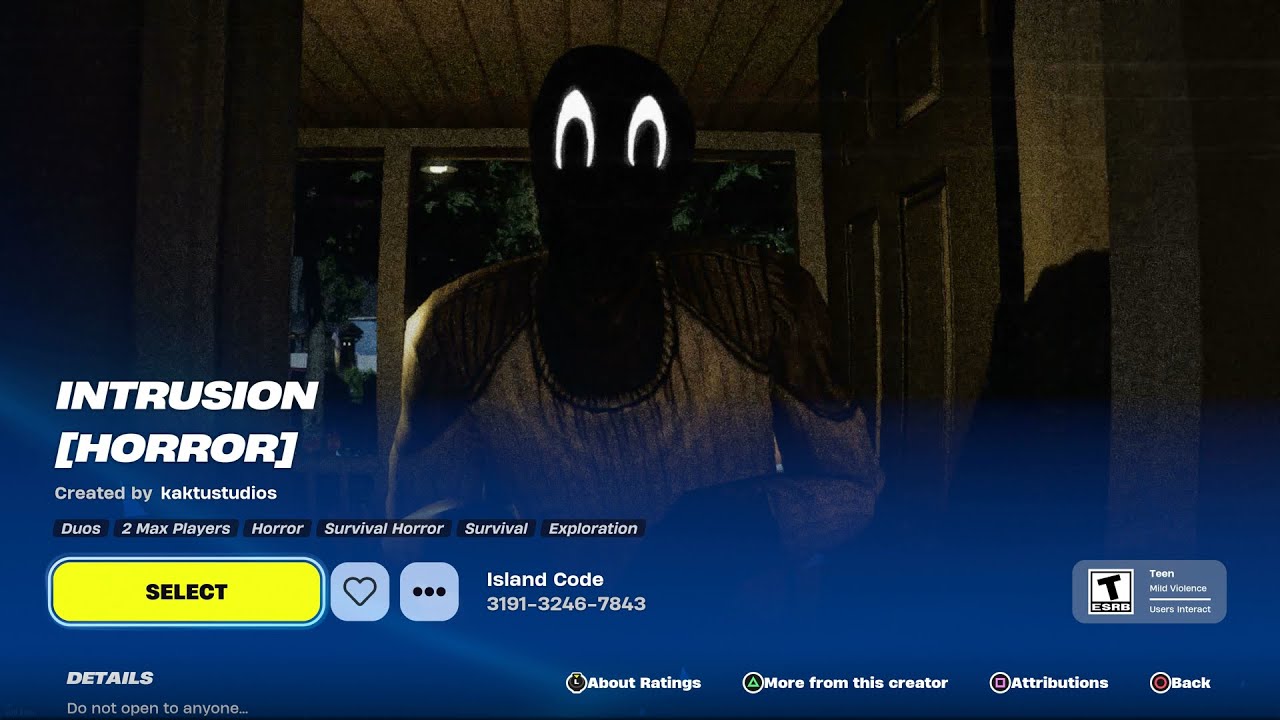 Intrusion Horror Map Code VERY SCARY in Fortnite (How to COMPLETE Intrusion Horror)