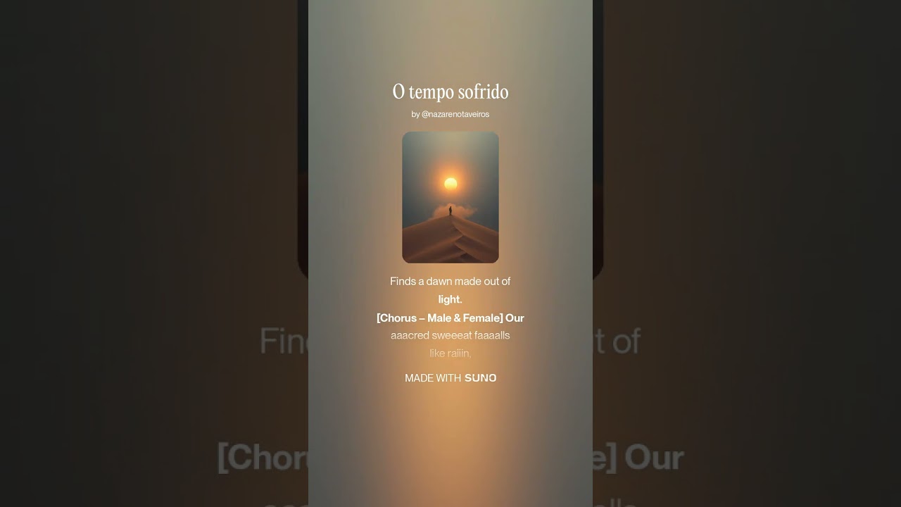 O tempo sofrido 