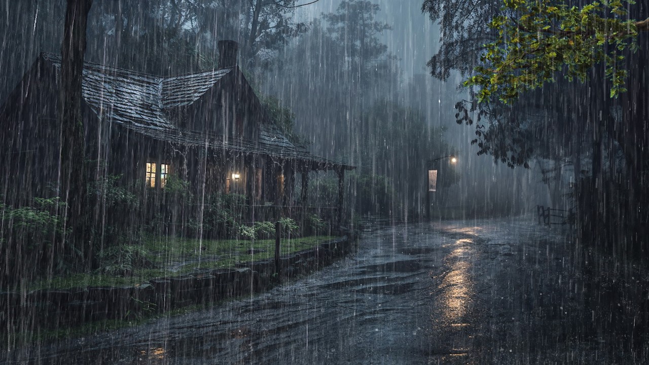 Sonido de Lluvia Relajante para Dormir en 15 Minutos - Lluvia y Truenos en Bosque, Study #206
