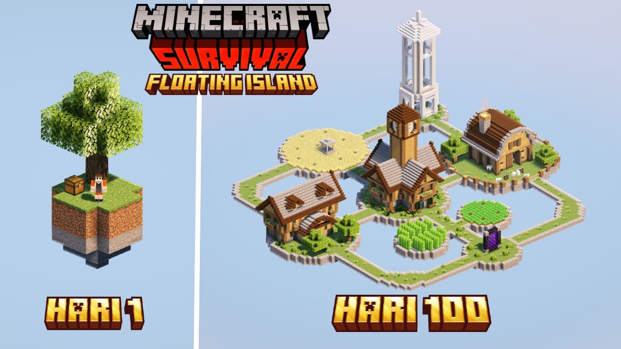 100 Hari di FLOATING ISLAND!