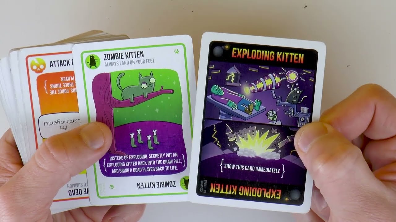 zombie kittens - leuke uitbreiding op Exploding kittens