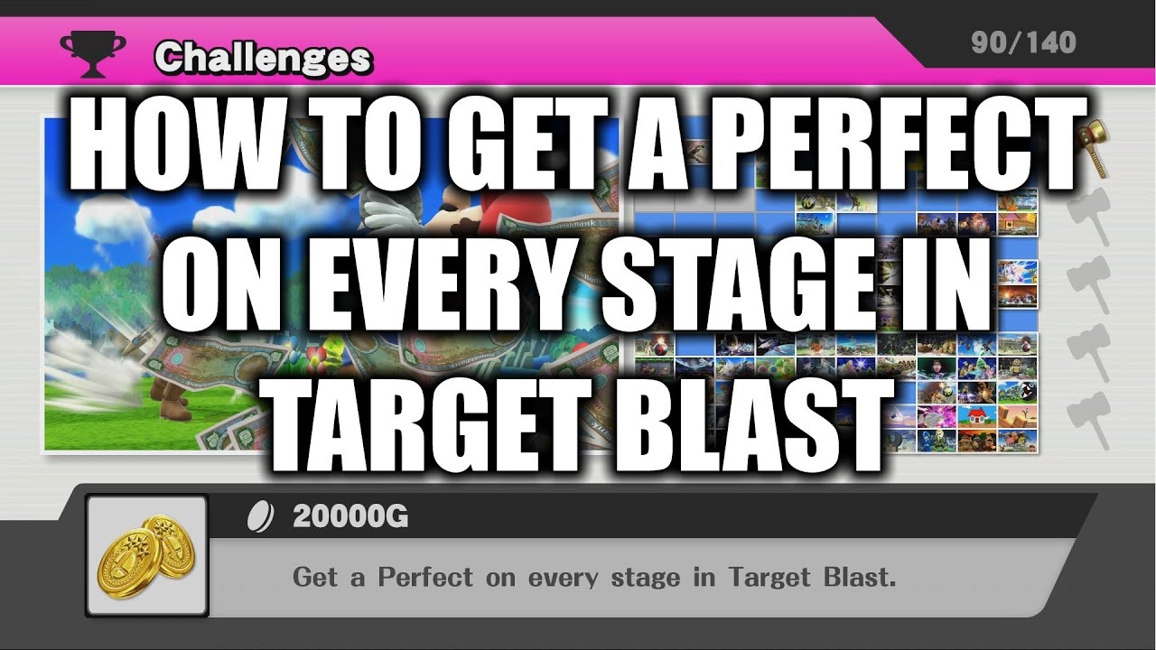 Super Smash Bros Wii U - Perfect on All Target Blast Levels