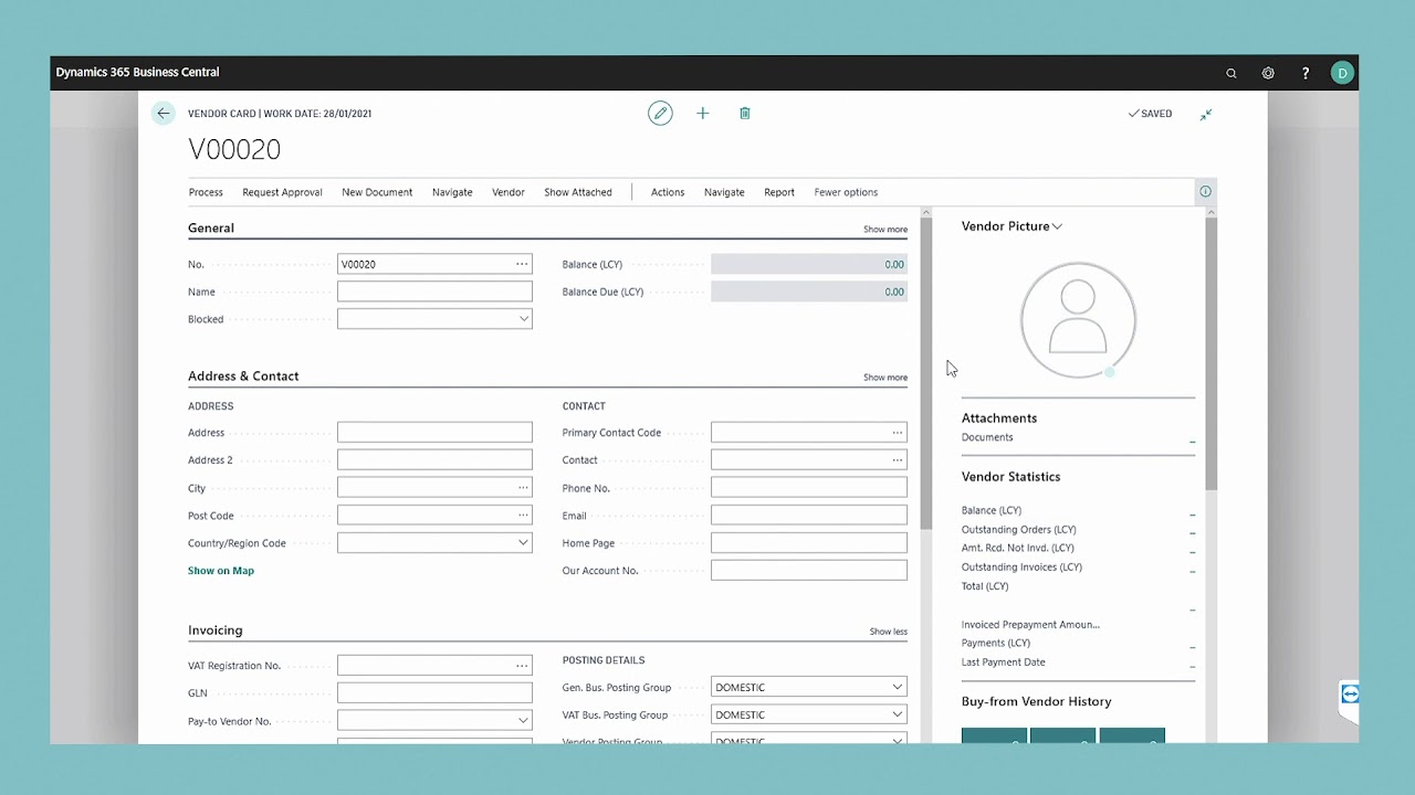 How to Register New Vendors in Dynamics 365 Business Central