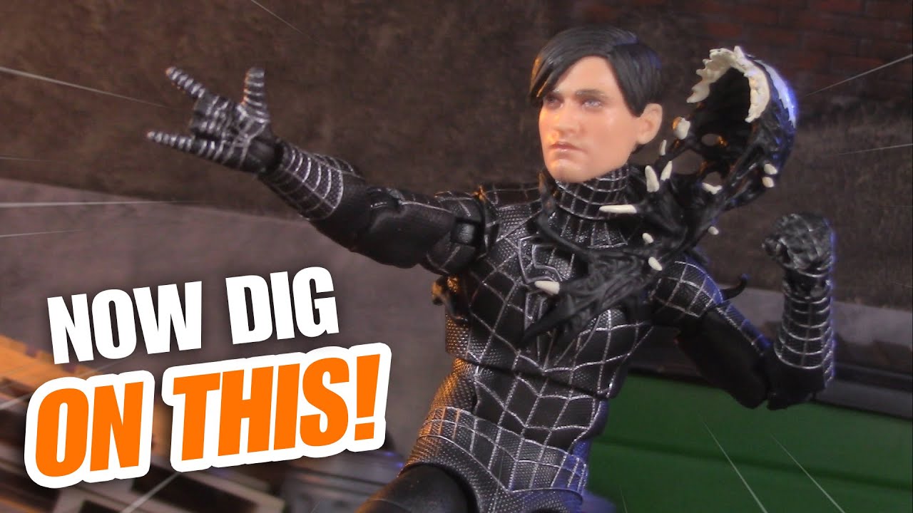 BULLY MAGUIRE! Hasbro Marvel Legends Spider-Man 3 Black Suit Tobey Action Figure Review