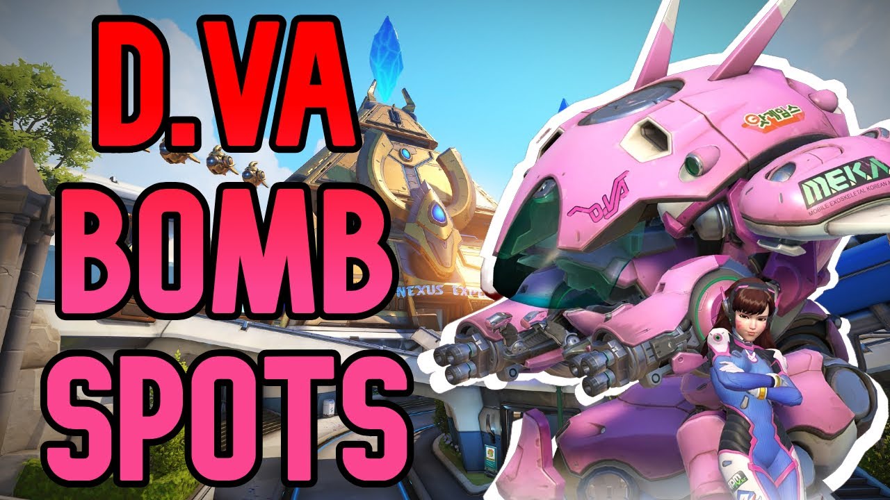 HOW TO BOMB ON BLIZZARD WORLD - D.VA BOMB SPOTS