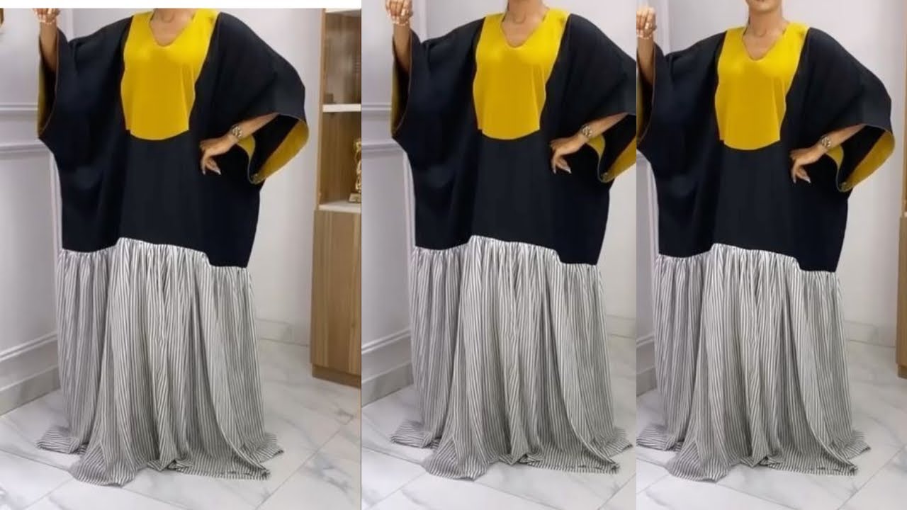 How to make a oversized bubu dress one size fit all sizes ( cutting and sewing tutorial)