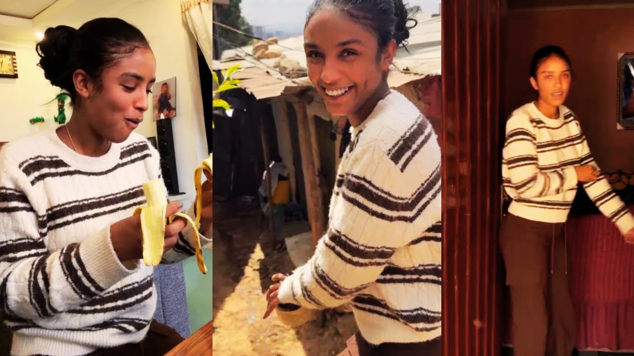 Messi corn girl shows her room to Xiaobai