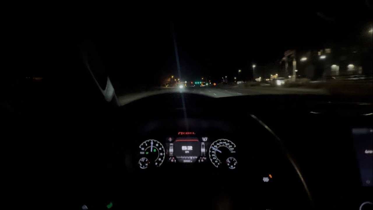 Night time POV drive in my 2022 Ram Rebel (No talking)