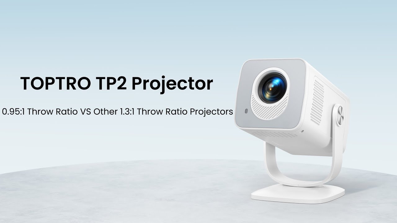 TOPTRO TP2 0.95:1 Throw Ratio VS Other 1.3:1 Throw Ratio Projectors