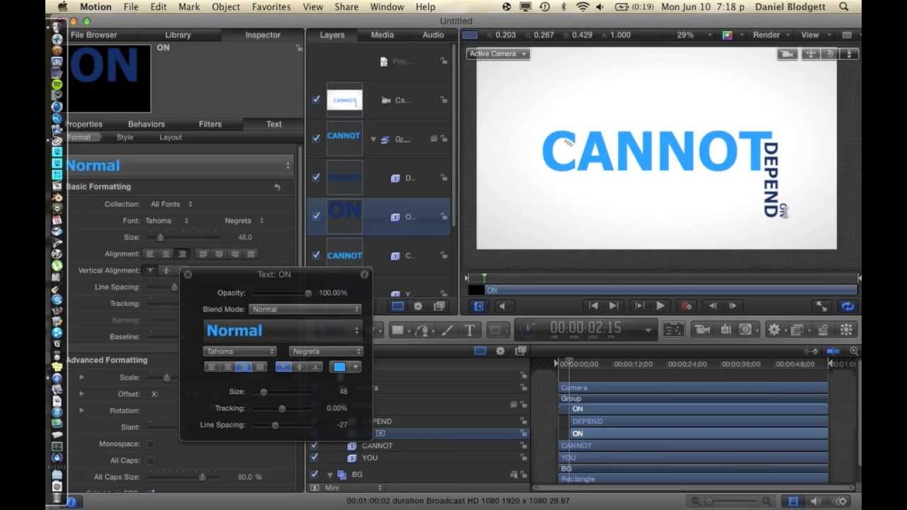 Kinetic Typography in Apple Motion 5  -The Tutorial Brothers