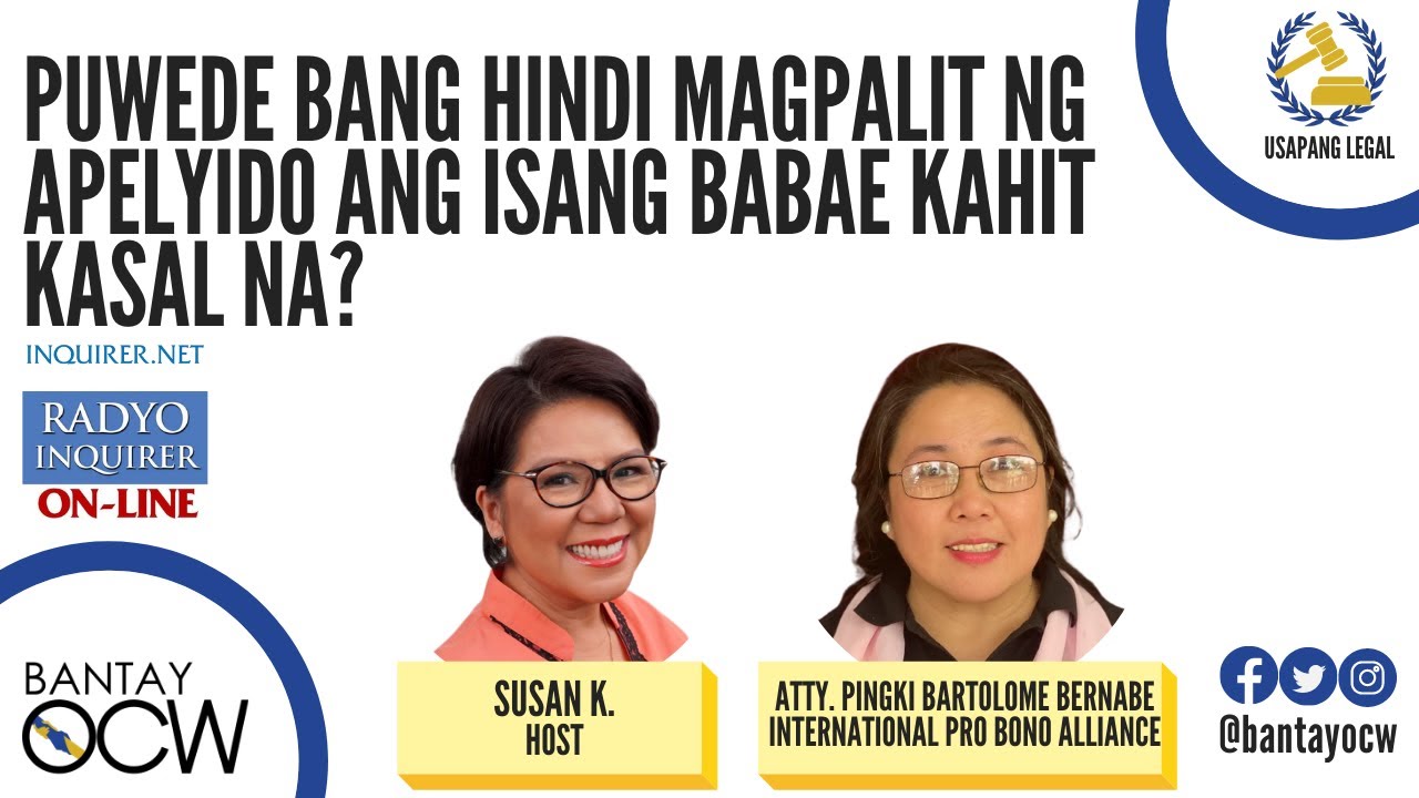 Puwede bang hindi magpalit ng apelyido ang isang babae kahit kasal na?