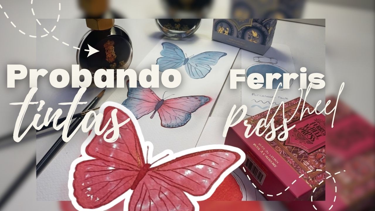 Cómo pintar mariposas con tinta 🦋| Probando tintas Ferris Wheel Press