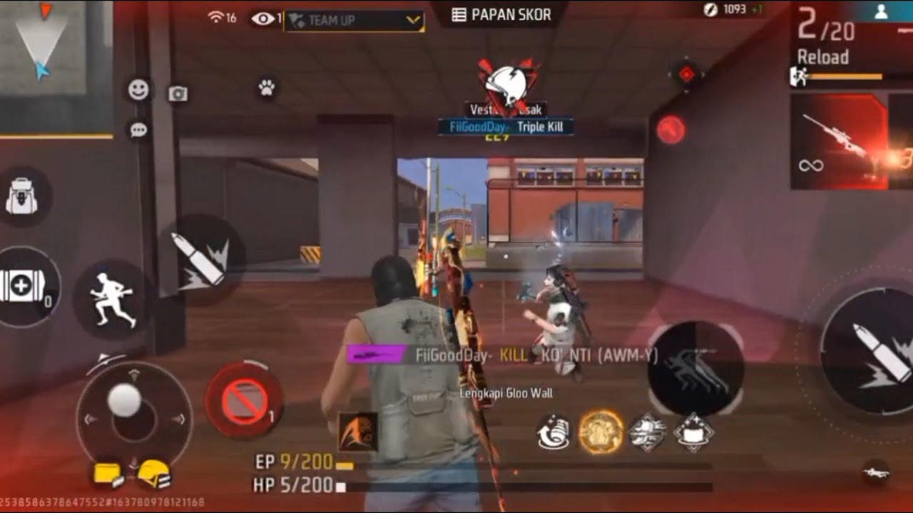 MAIN SENJATA AWM PAKE SET BAJU SURVIVOR DI MODE TRAINING DAPAT KILL 10.||GARENA FREE FIRE INDONESIA