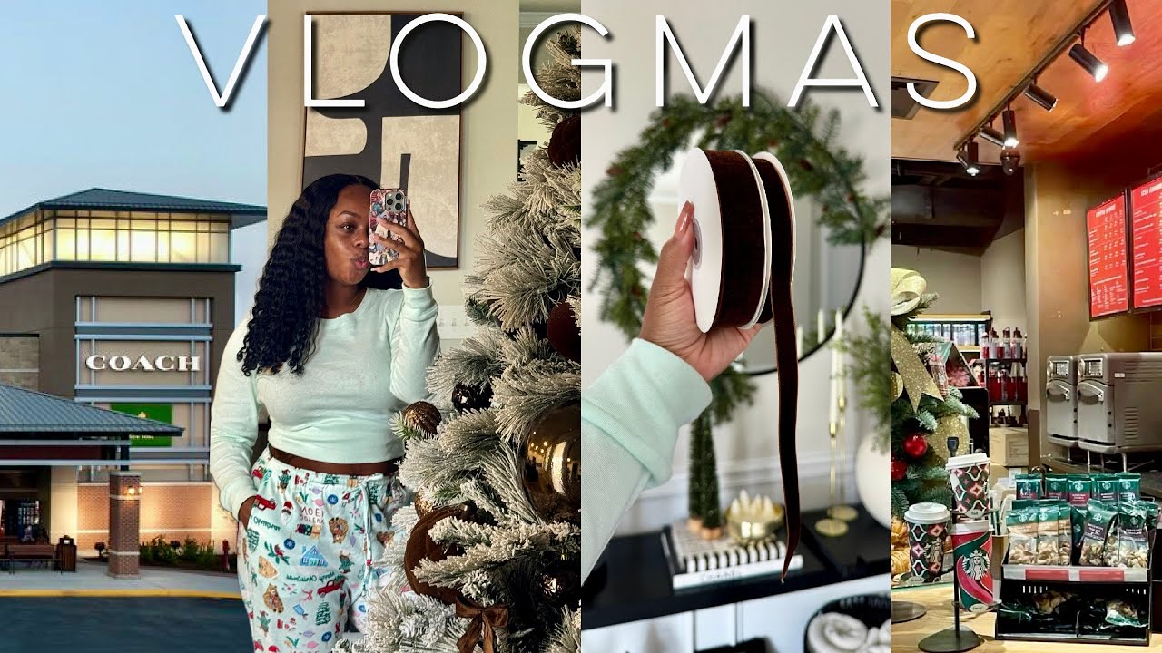 VLOGMAS DAY 17 | grandma's here, girls' day, shop with us, amazon pajamas, velvet ribbon + more .