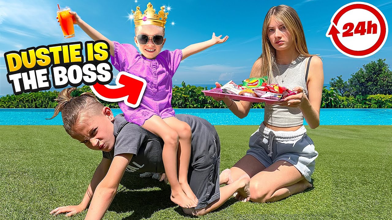 DUSTIE IS THE BOSS FOR 24 HOURS!! WE HAVE TO DO WHATEVER SHE SAYS! 😱