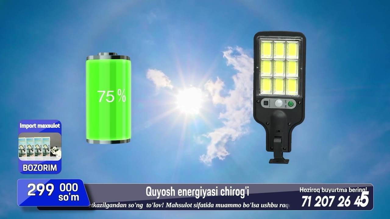 ☀️ Katta quyosh paneli chirog‘i— yuqori quvvat, tejamkor va ishonchli!
