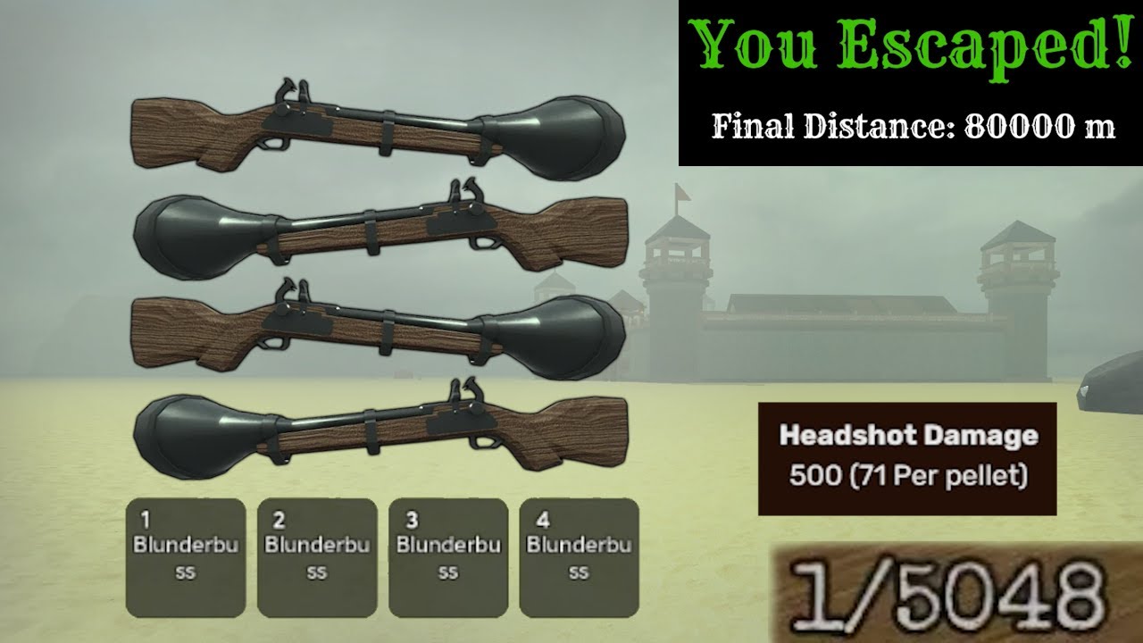 Beating The Game Using 4 Blunderbusses (Roblox Dead Rails)