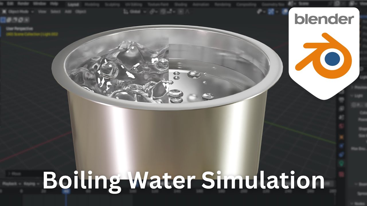 how to Make a Boiling Water Simulation in blender | blender tutorial