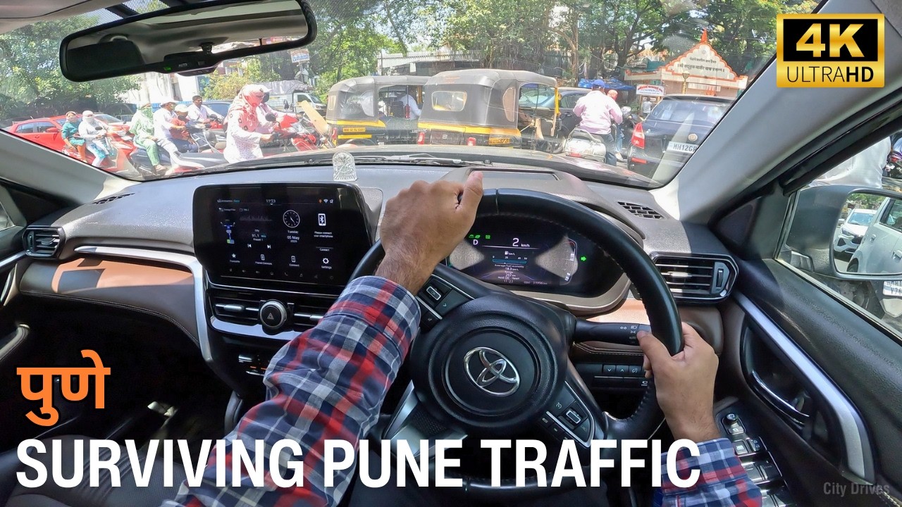 PUNE POV DRIVE - RUSH HOUR TRAFFIC [4K ASMR]
