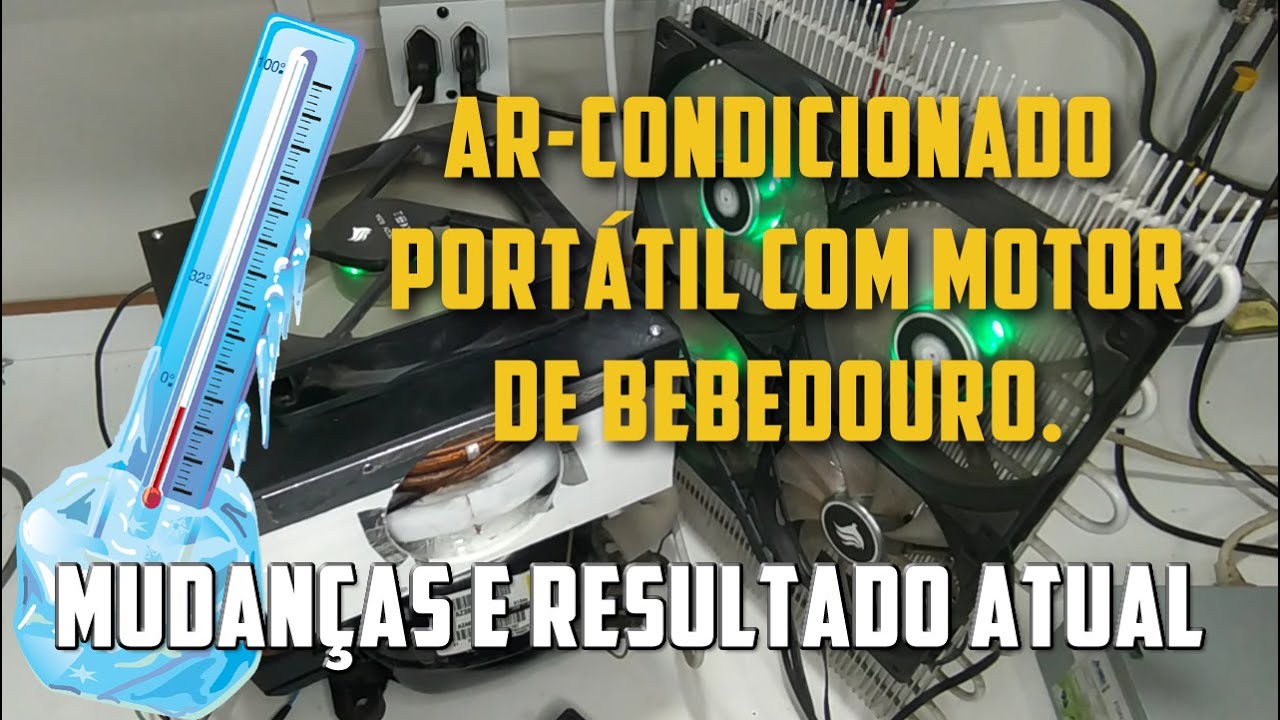 AR-CONDICIONADO PORTÁTIL CASEIRO COM MOTOR DE BEBEDOURO - PARTE 7