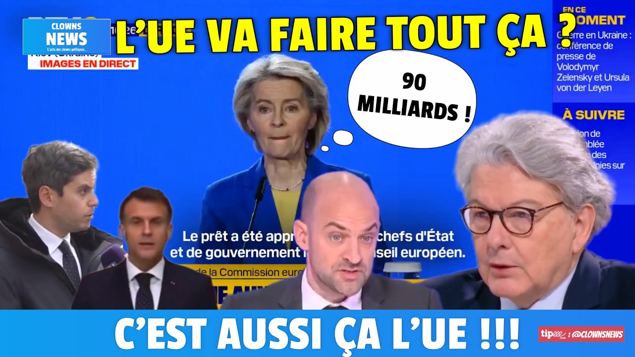 90 milliards, Réseaux sociaux mis au pas, Budget jet privés… C'est aussi ça l'UE !!!