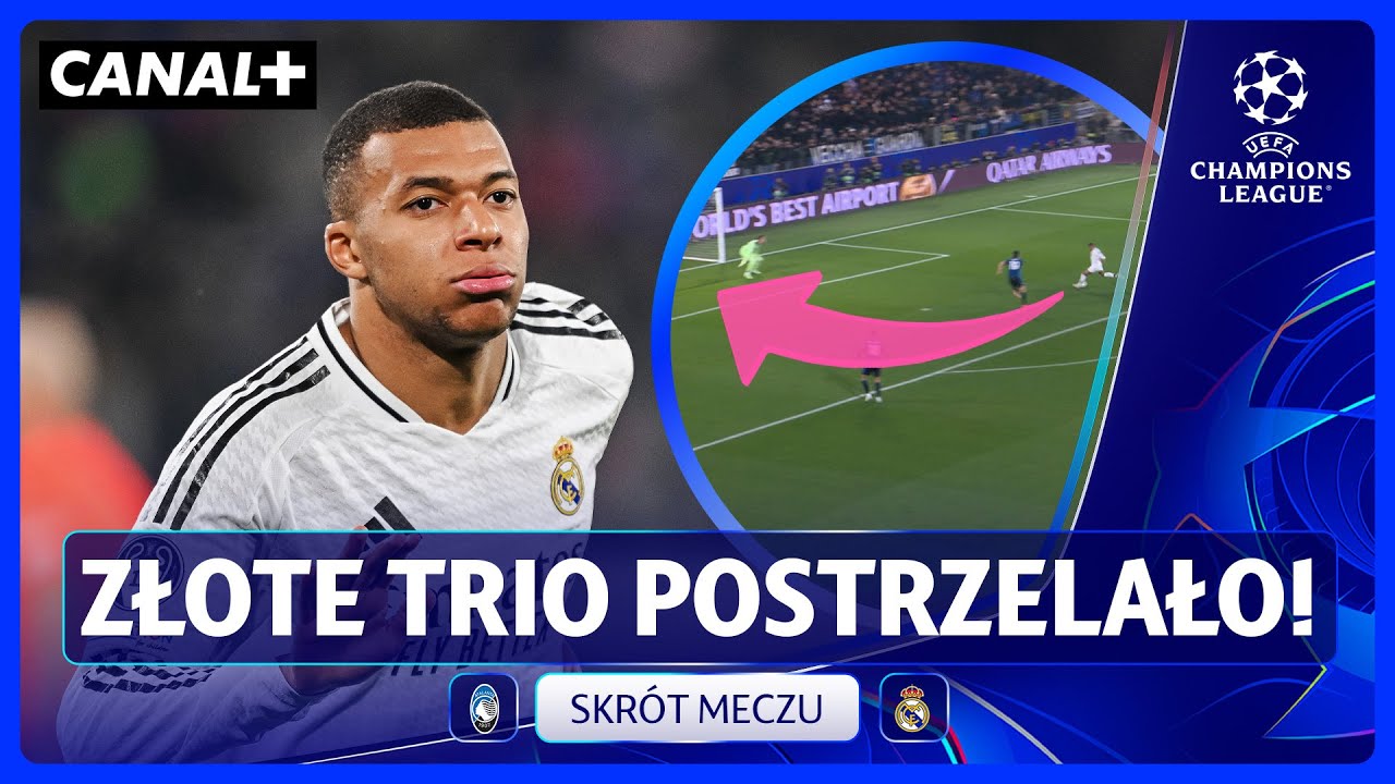 GOLE MBAPPE, VINICIUSA I BELLINGHAMA! TRUDNY B&Oacute;J KR&Oacute;LEWSKICH! ATALANTA - REAL MADRYT, SKR&Oacute;T MECZU