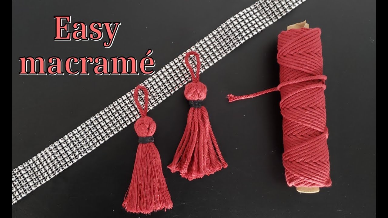 How to make a tassel - DIY easy macramé tutorial - pompon macramé pour débutant - Saint Valentin