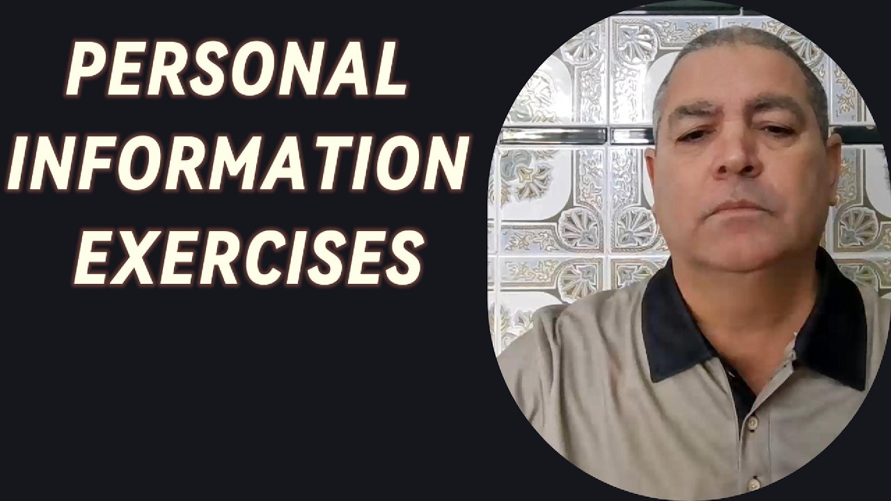 Aprende inglés aquí conmigo 49.Ejercicios de información personal.