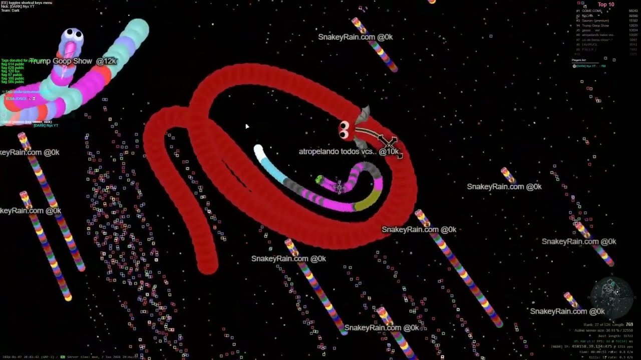 DESTRUIÇÃO TOTAL 😈 | Slither.io