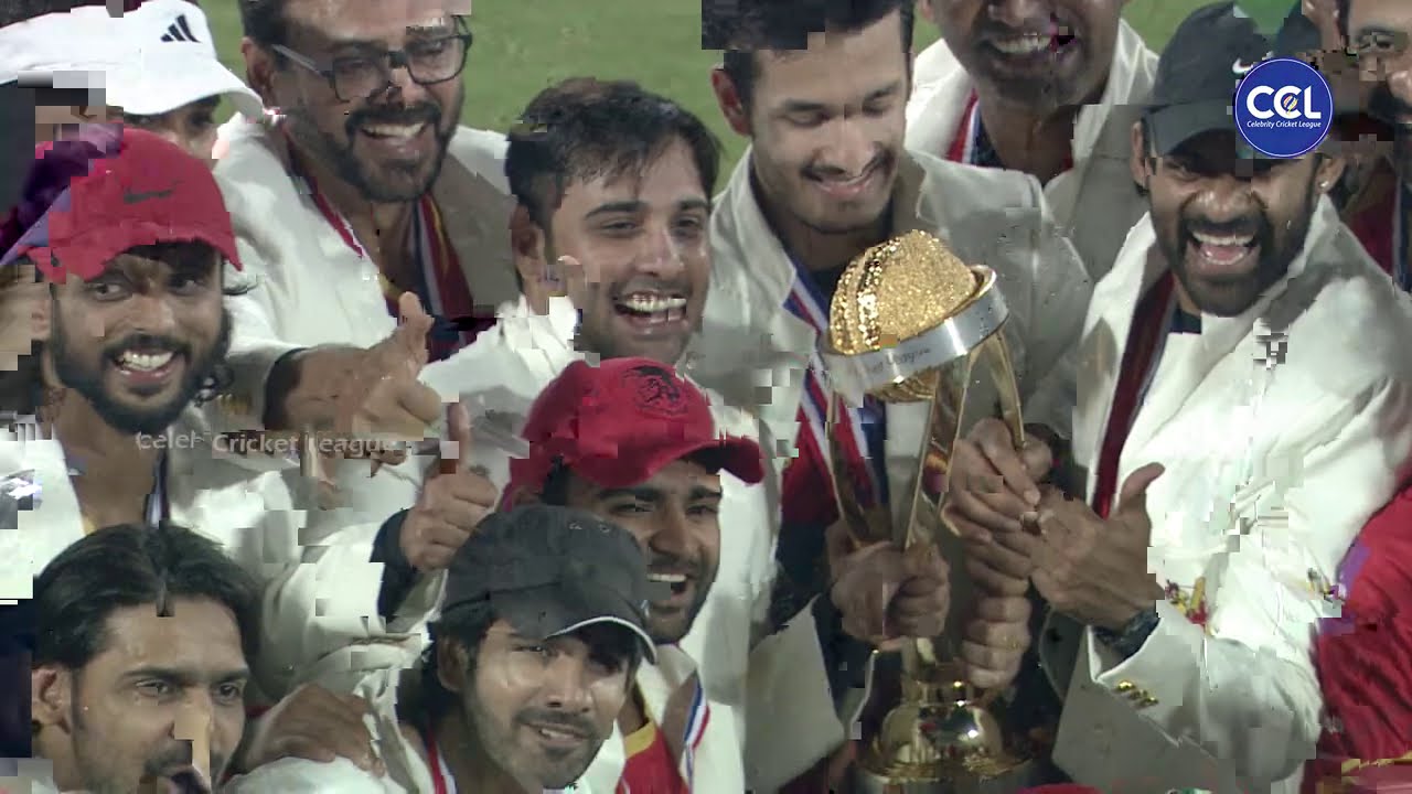 Akhil Akkineni and Venkatesh Celebrate the Win in the Final Game. Chennai Vs Hyderabad Presentation