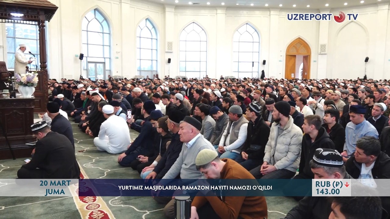 Yurtimiz masjidlarida Ramazon hayiti namozi o‘qildi