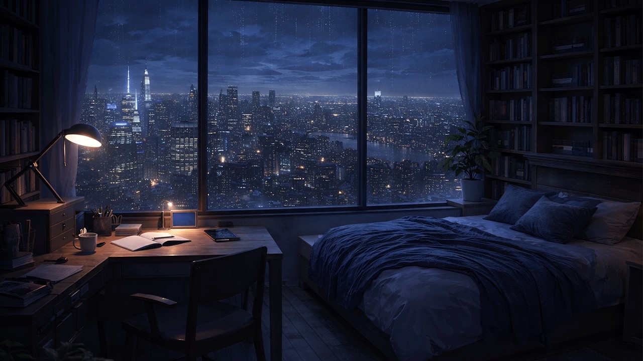 🌙 City Sleeping. You’re Not. / 1 Hour Rainy Study Session