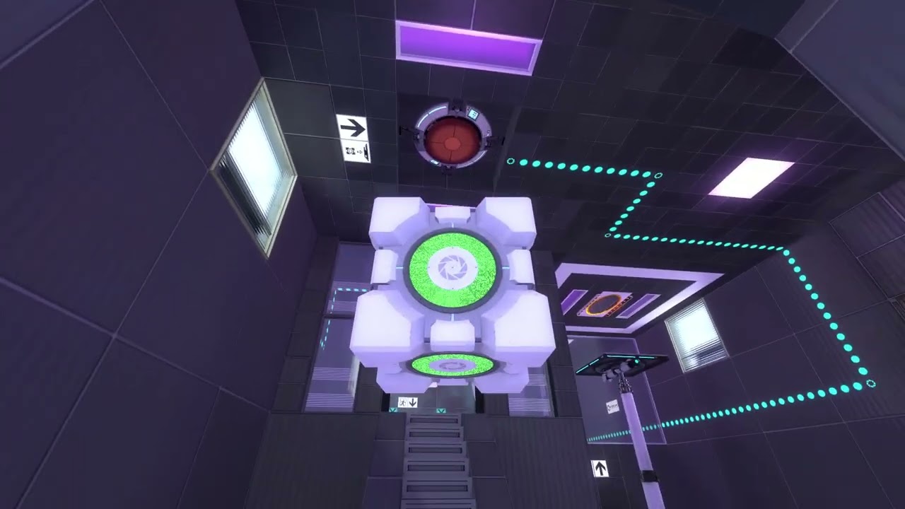 Portal 2 Ascension cube [2] stepping cube