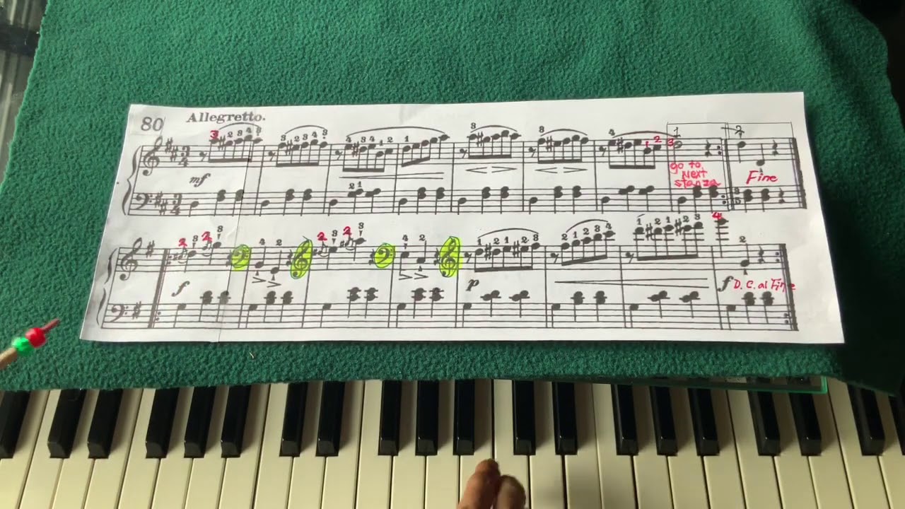 Learn Piano with Cecilia Oh - Beyer #80, D major scale