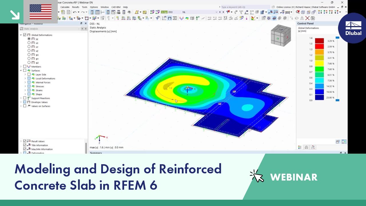 Webinar | Modeling and Design of Reinforced Concrete Slab in RFEM 6