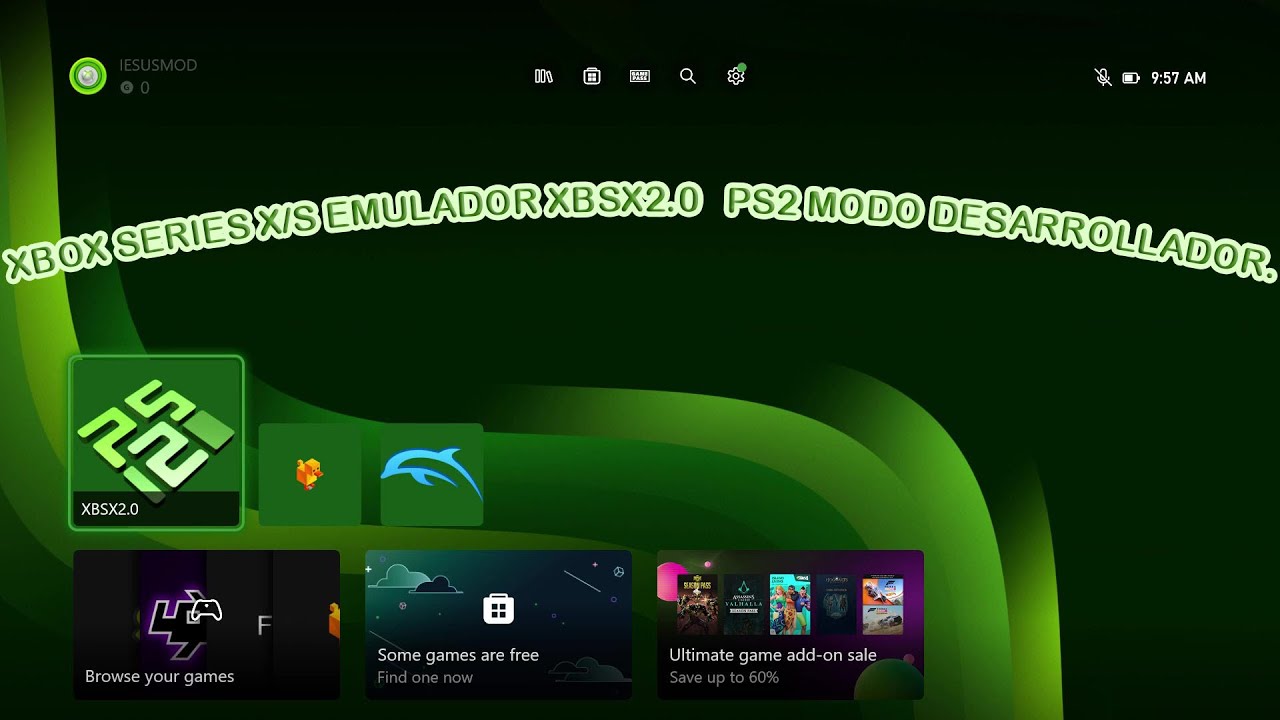 👌 XBOX SERIES X/S EMULADOR XBSX2.0 PS2 MODO DESARROLLADOR. 👌