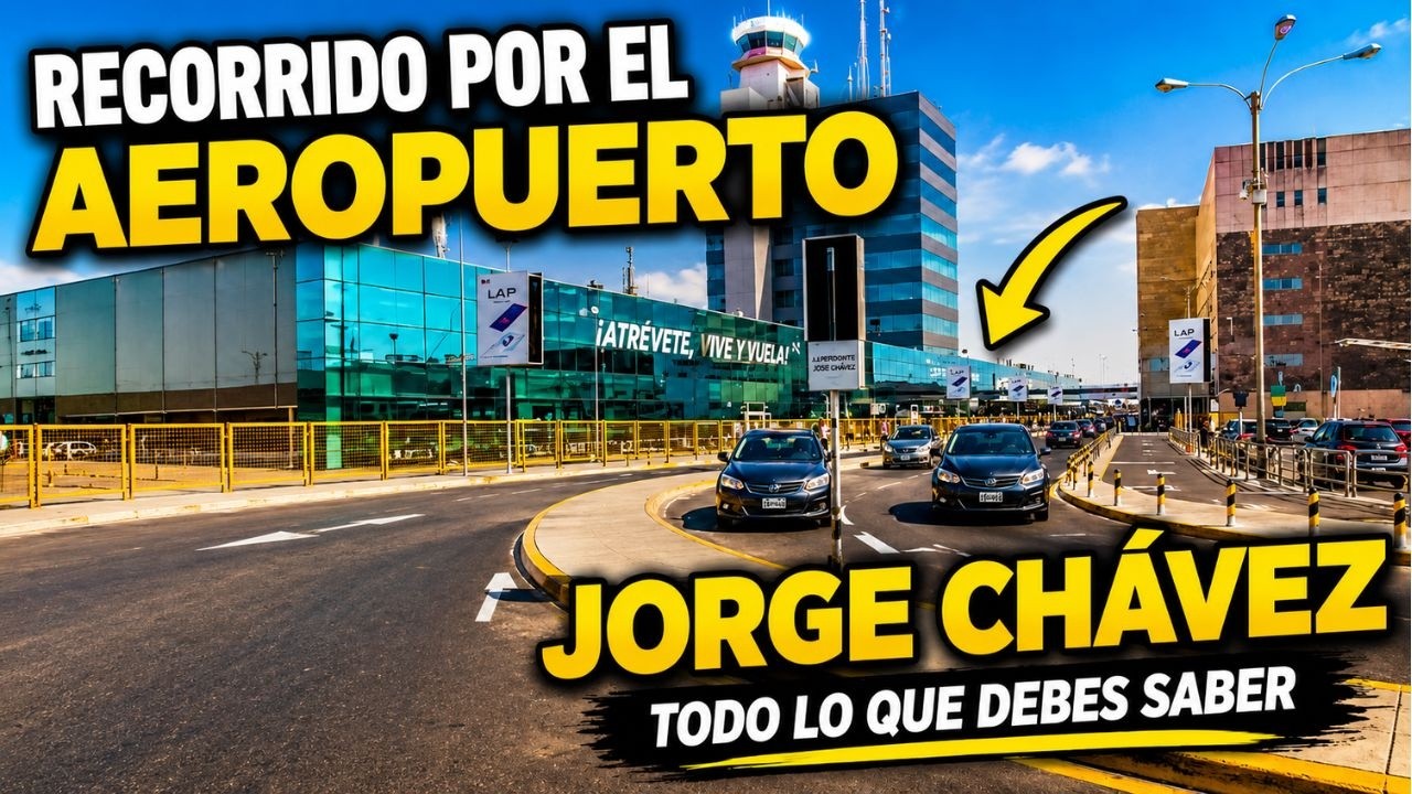 Aeropuerto Jorge Chávez en Lima. Recorrido
