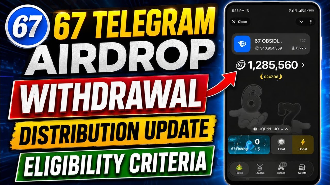 67 Airdrop Distribution Update || Six Seven Club Bot Withdrawal || Six Seven Airdrop New Update