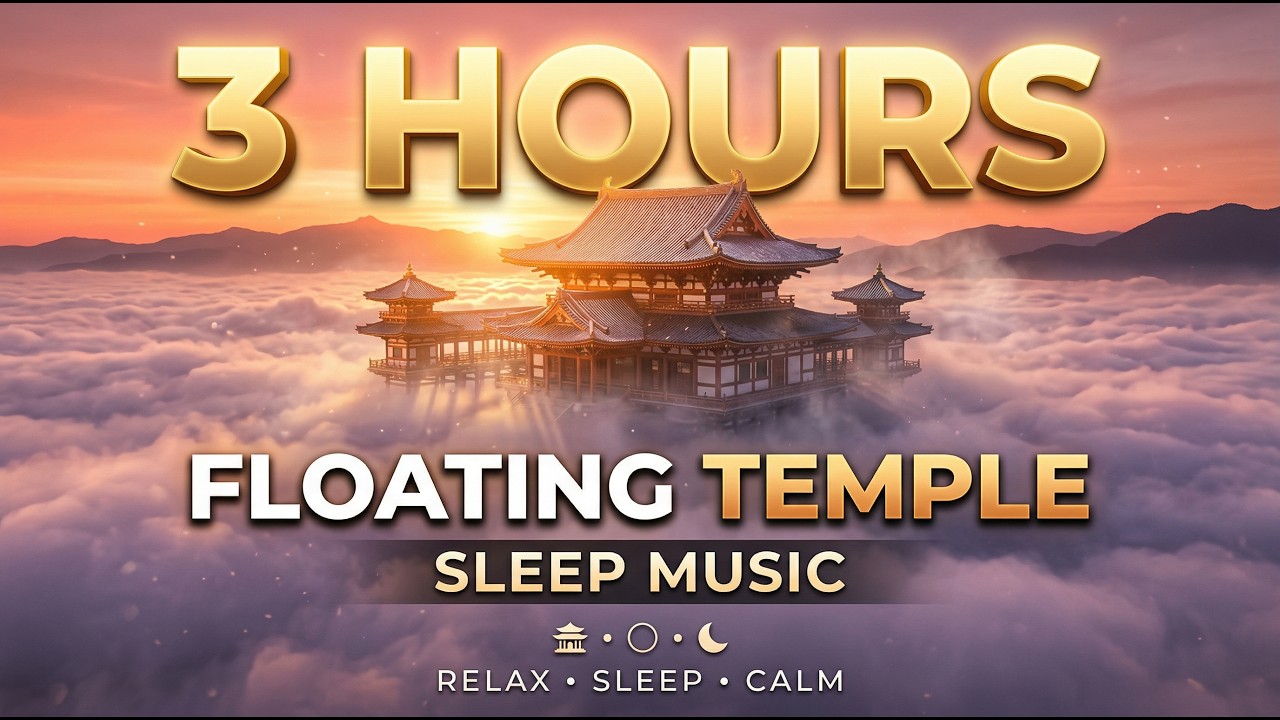 3 Hours Floating Temple Ambient ⛩️ Relaxing Music for Stress Relief & Deep Sleep | Can’t Sleep? 🌙