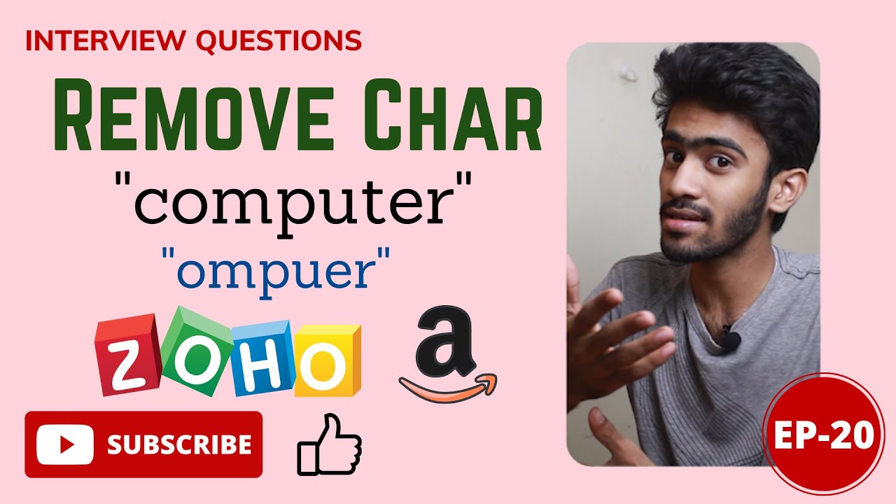 Infosys - ZOHO Interview Question | Remove Character | Daily Dose-20 | Tamil | code io
